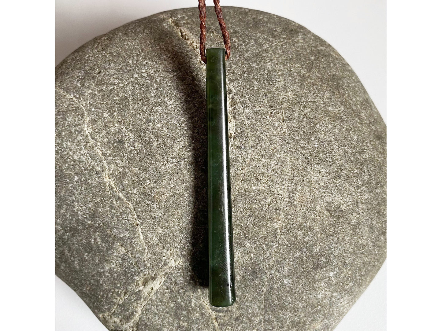 Toki  Kawakawa Pounamu Drop Pendant