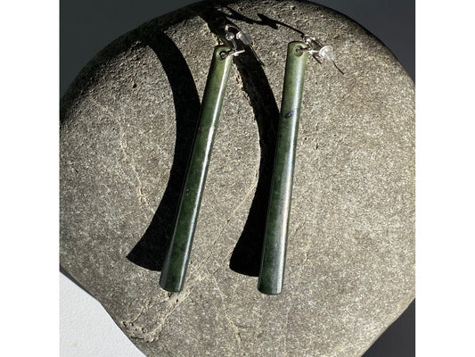 Kawakawa Pounamu Drop Earrings