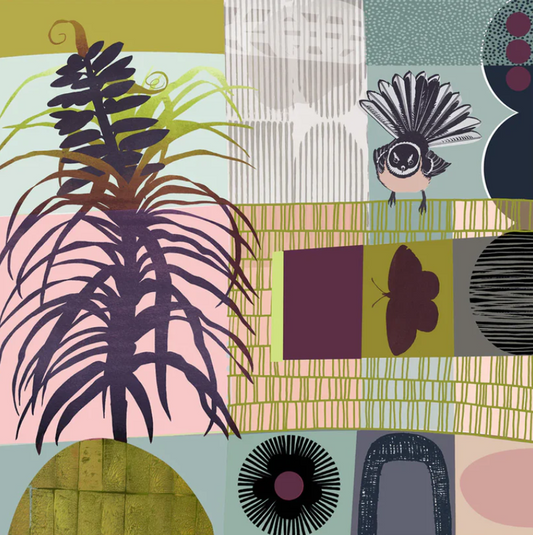 Piwakawaka and Neinei - Unframed