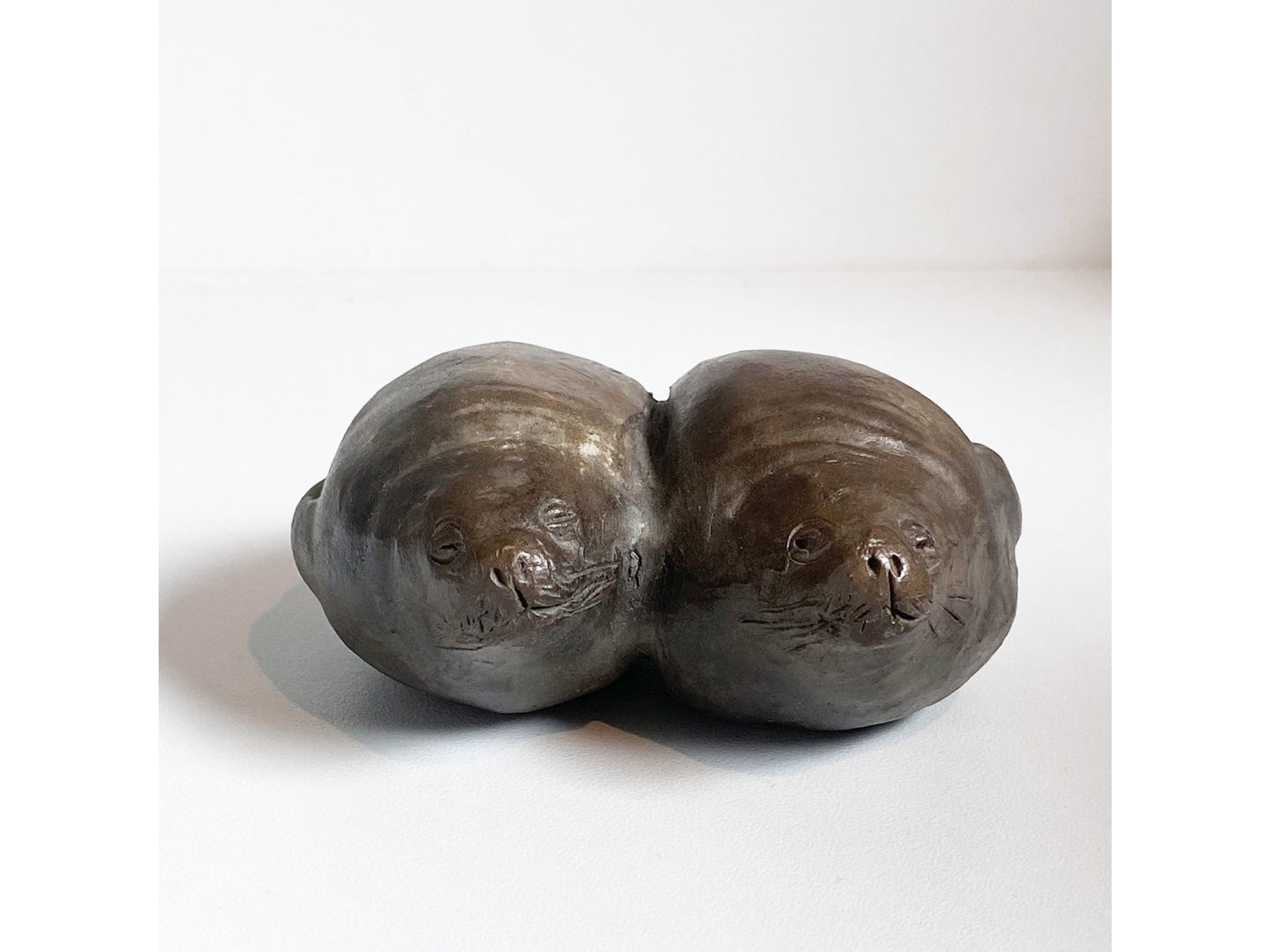 Siamese twin Raku baby Seals