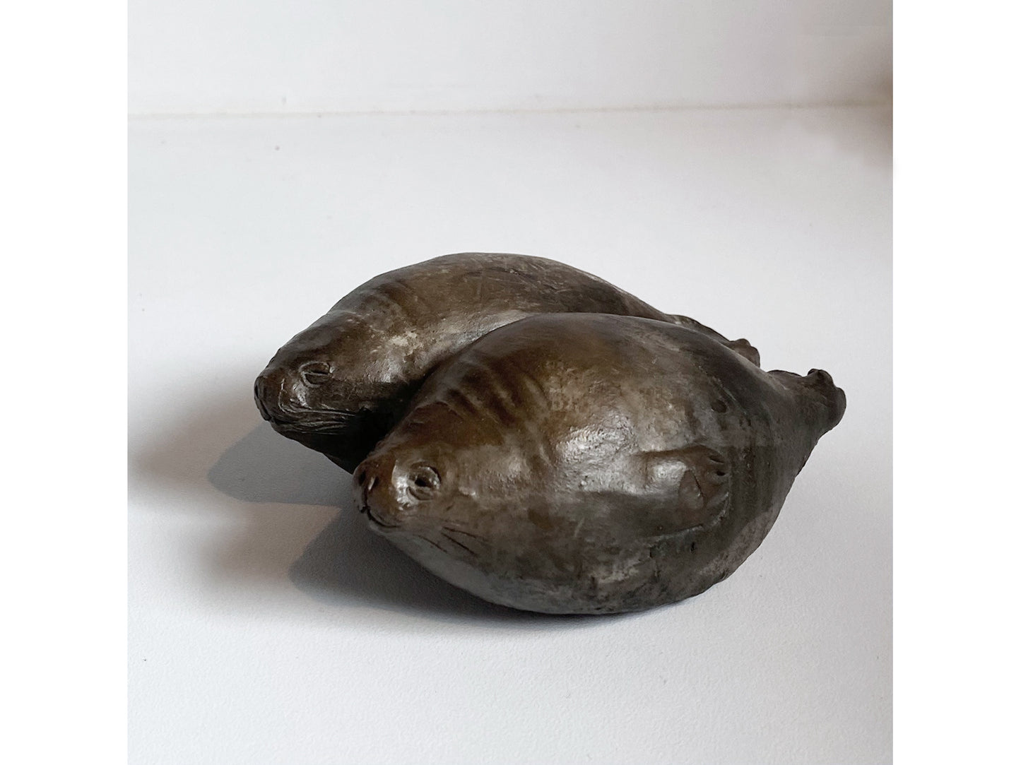 Siamese twin Raku baby Seals