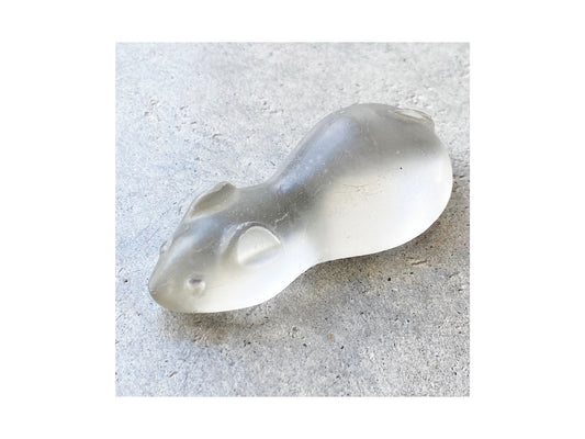 Cast Glass Sugar Mice - Pale Grey