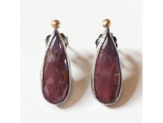 Pear Sapphires Studs