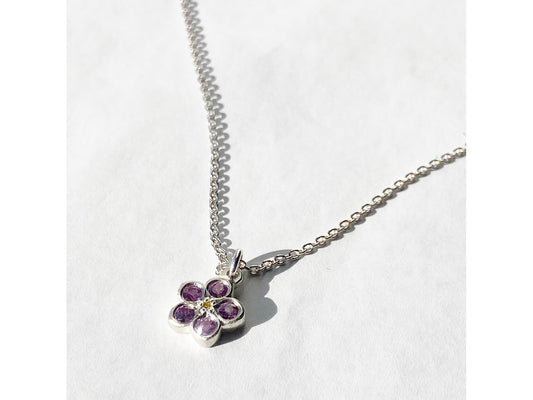 Pink Forget me not Necklace