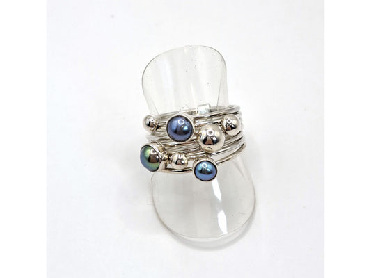 Silver Seven Band Ring