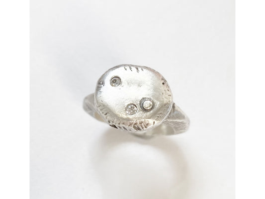 Cast Silver Pinky Ring