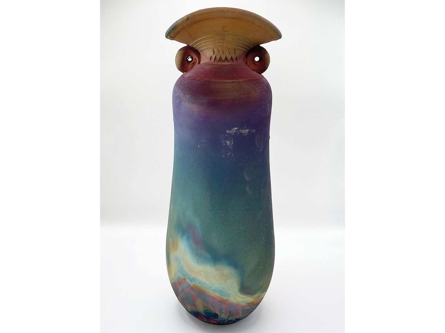 Raku Vessel Moon Rata